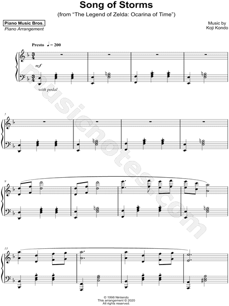 SONG OF STORMS Melodica Sheet music