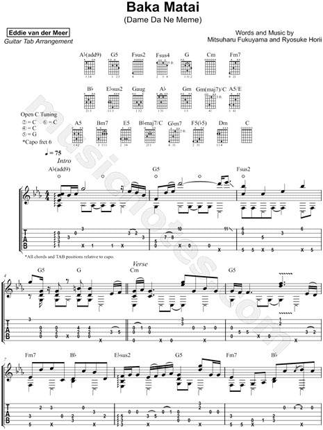 Baka Mitai Sheet music for Piano (Solo)