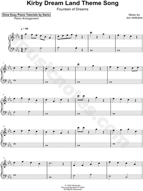 Kirby's Return to Dream Land - Credits (For 2 pianos) Sheet music for Piano  (Piano Duo)