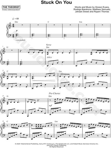 Stuck on You Sheet Music - 5 Arrangements Available Instantly