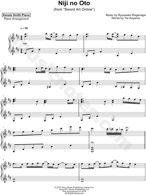 Kenzie Smith Hikaru Nara Sheet Music (Piano Solo) in F# Minor - Download  & Print - SKU: MN0186193