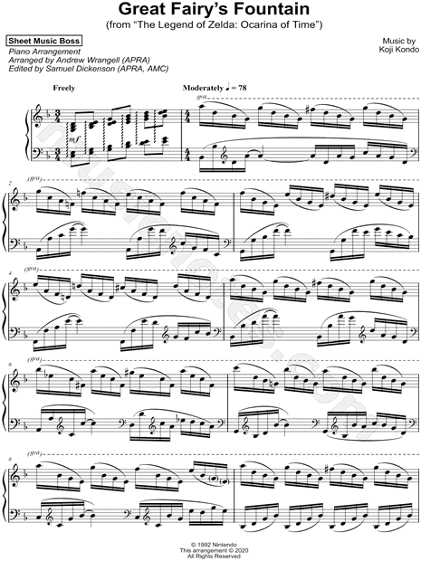 Ocarina of Time Music sheet music  Play, print, and download in PDF or  MIDI sheet music on