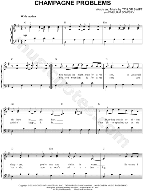Champagne Problems Piano Sheet Music Free – A Symphony of Love and Loss Champagne Problems Piano Sheet Music Free – A Symphony of Love and Loss
