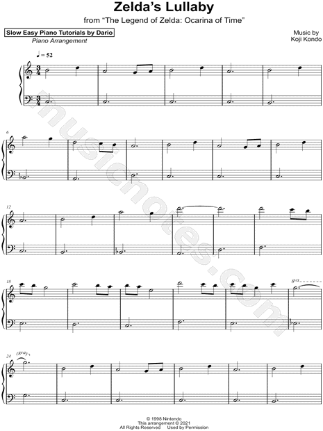 Zelda's Lullaby - Piano Sheet music for Piano (Solo)