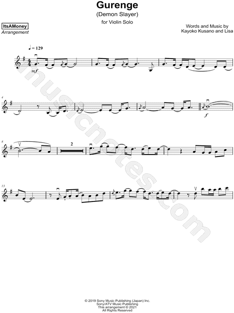 Kimetsu no Yaiba OP: Gurenge Sheet music for Piano (Solo)