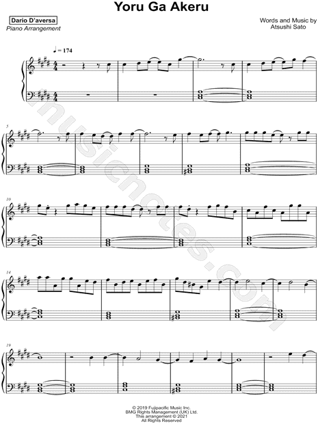 Baka Mitai (Dame Da Ne) Transcription Sheet music for Piano, Organ, Violin,  Guitar & more instruments (Jazz Band)