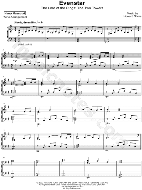 Harry Massoud Khazad-dum Sheet Music (Piano Solo) in F# Major