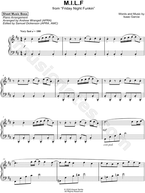 M.I.L.F. - Friday Night Funkin' Sheet music for Piano (Solo)