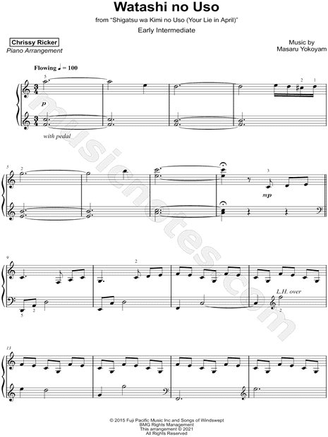 Play Watashi no Uso Music Sheet