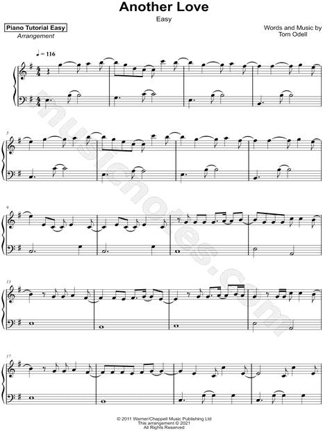 Another Love - Tom Odell Sheet music for Piano (Solo)