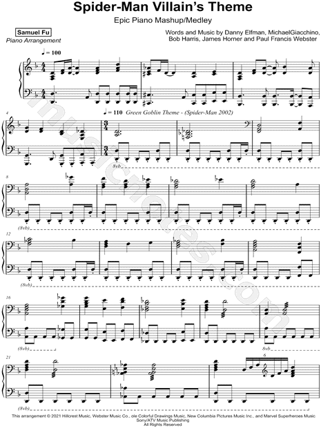 Spiderman Theme (Easy Version) Sheet music for Piano (Piano Duo)