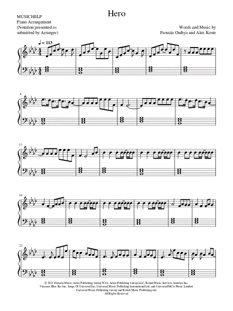 MUSICHELP Only the Brave Sheet Music (Piano Solo) in Eb Major - Download  & Print - SKU: MN0208036