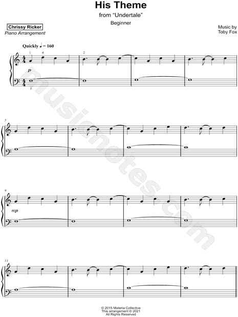 Toby Fox Music Sheets, Music Artists