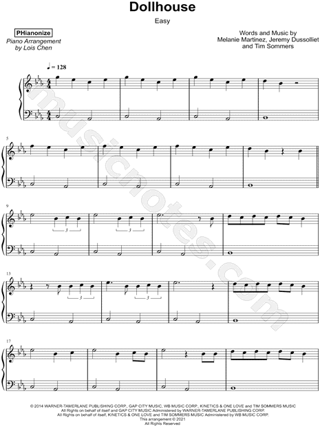 DollHouse (Melanie Martinez) Sheet music for Piano (Solo) Easy