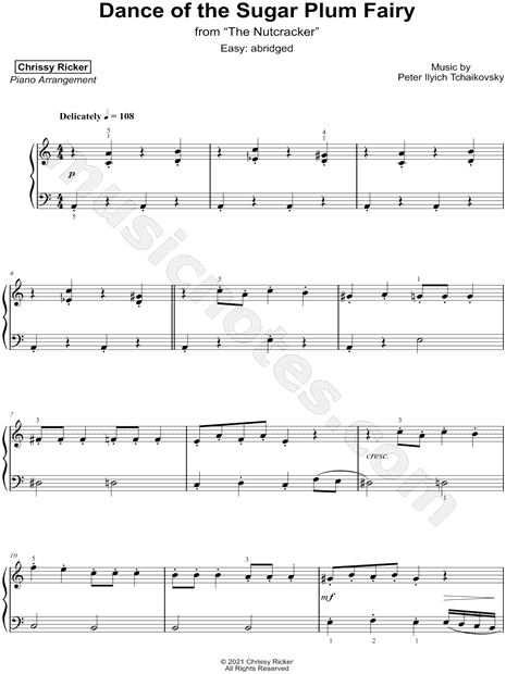 Dance of the Sugar Plum Fairy [easy - abridged]