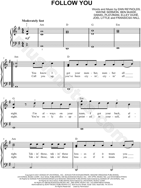 Bring Me The Horizon - Follow You Sheet music for Piano (Solo) Easy