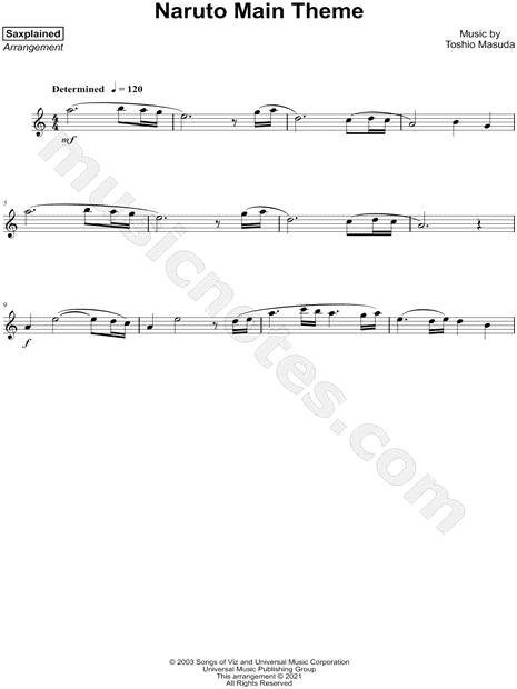 Play Yukimaru Theme (Naruto) Music Sheet