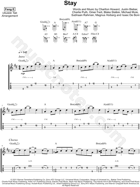 Feng E Playing God Ukulele Tab in A Minor - Download & Print