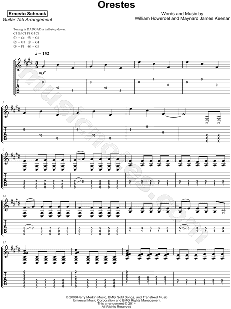 Ernesto Schnack Spiders Guitar Tab in C Minor - Download & Print - SKU:  MN0246124