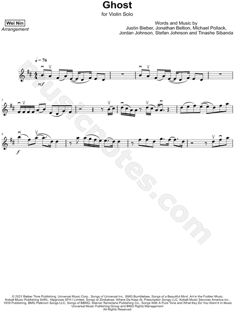 Ghost by Justin Bieber (Fingerstyle Arrangement) Sheet music for Guitar  (Solo)