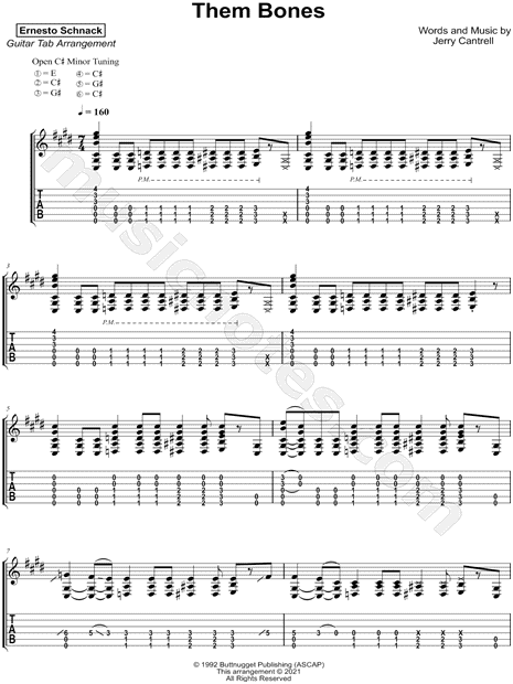 Ernesto Schnack Spiders Guitar Tab in C Minor - Download & Print - SKU:  MN0246124