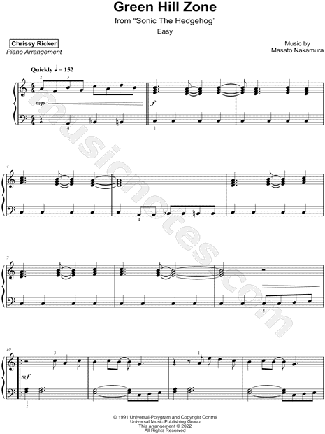 Green Hill Zone Sheet music for Piano (Solo)