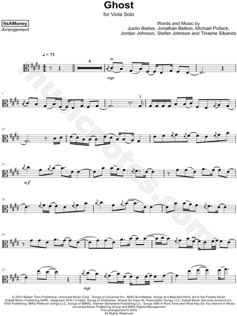 Ghost by Justin Bieber (Fingerstyle Arrangement) Sheet music for Guitar  (Solo)