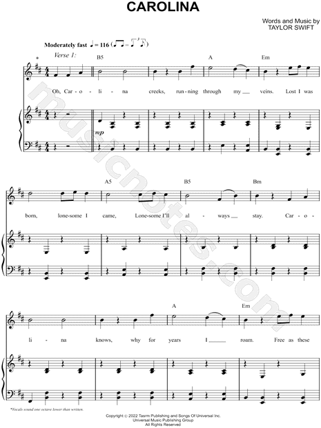 He Thought Of Cars Sheet Music | Blur | Guitar Chords/Lyrics