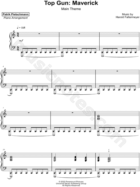 Top Gun Anthem by Harold Faltermeyer - Trumpet Solo - Digital Sheet Music