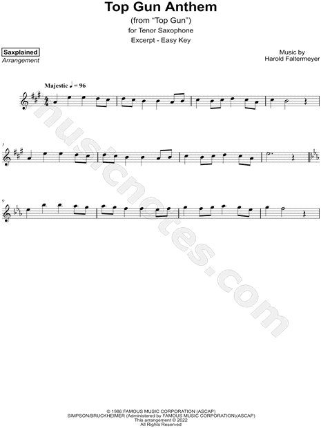 Top Gun Anthem Sheet music for Piano (Solo) Easy