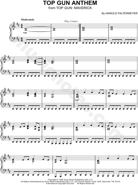 PIANO SOLO SHEET MUSIC] Top Gun Anthem : Musicalibra