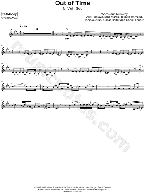 Song of Time Sheet music for Violin (Solo)