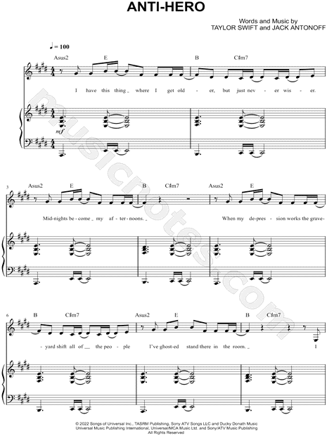 My Hero sheet music for voice, piano or guitar (PDF-interactive)