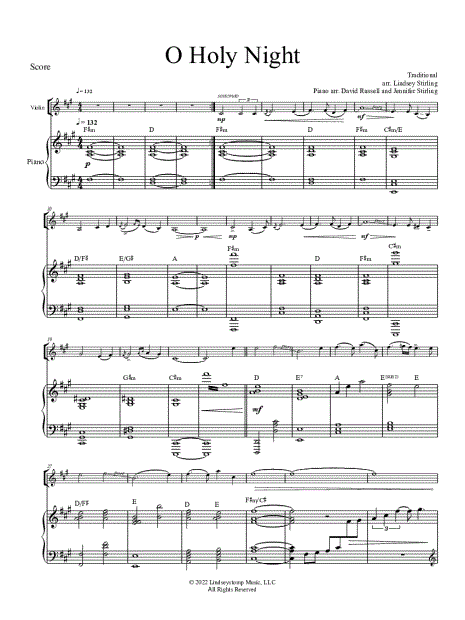 Lindsey Stirling O Holy Night Sheet Music (Piano Solo) in F# Minor -  Download & Print - SKU: MN0264040