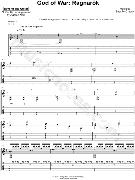 Rage of Sparta from 'God of War III' Guitar Tab in D Minor - Download &  Print - SKU: MN0204684