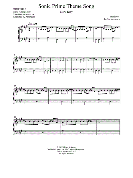 Green Hill Zone - Sonic the Hedgehog Sheet music for Piano (Solo) Easy