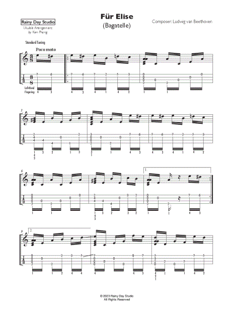 Fur elise ukulele tab deals