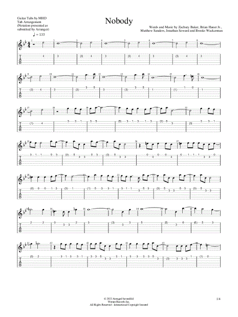 GuitarZero2Hero Faded Guitar Tab in B Minor - Download & Print - SKU:  MN0244160