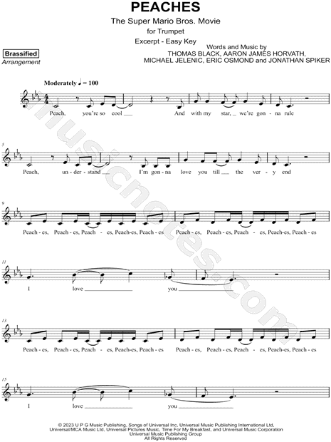 Peaches from 'The Super Mario Bros. Movie' Sheet Music for Beginners in A  Minor - Download & Print - SKU: MN0273664