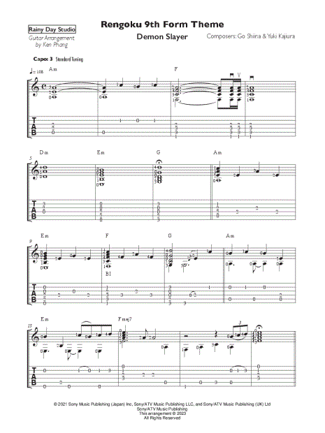 Rainy Day Studio Hikaru Nara [easy] Guitar Tab in G Major - Download &  Print - SKU: MN0260925