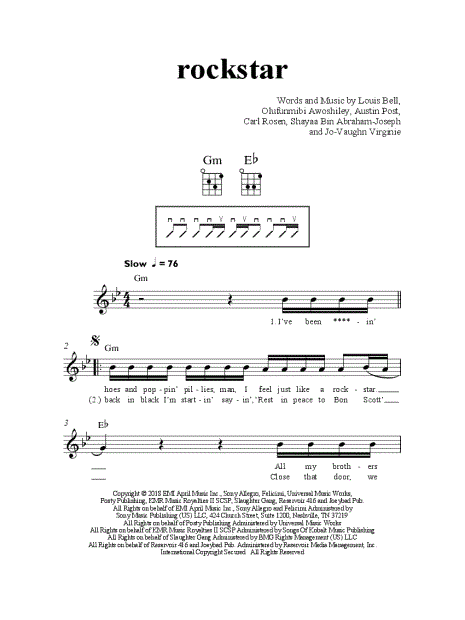 Rockstar Post Malone Sheet music for Piano (Solo)