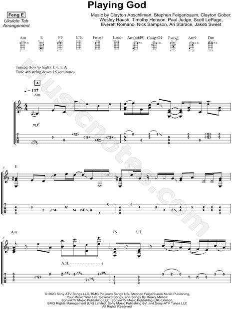 Playing God – Polyphia Playing God Tab Sheet music for Guitar