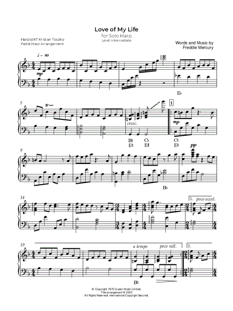 Love Of My Life by Queen - Trumpet Solo - Digital Sheet Music