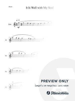 It Is Well with My Soul (Flute Solo) by B. C. Dockery - Sheet Music