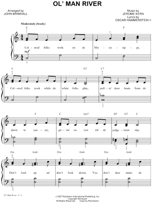 Ol Man River Sheet Music 16 Arrangements Available Instantly Musicnotes