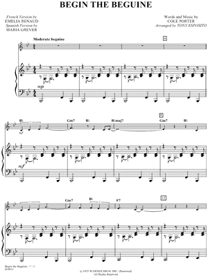 Begin The Beguine Sheet Music 11 Arrangements Available Instantly Musicnotes