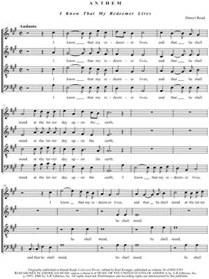 My Redeemer Lives Chord Chart