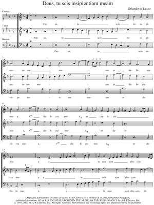 Lasso, Orlando di - ﻿Célébrons sans cesse Sheet music for Choir 