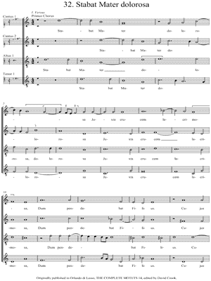Idioot venster IJver Stabat Mater dolorosa" from '1585) Sacrae Cantiones for Four Voices (Munich' 4-Part Choir A Cappella Choral Sheet Music in C Major - Download & Print - SKU: MN0025417 Idioot venster IJver Stabat Mater dolorosa" from '1585) Sacrae Cantiones for Four Voices (Munich' 4-Part Choir A Cappella Choral Sheet Music in C Major - Download & Print - SKU: MN0025417