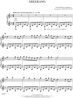 Traditional Korean Folk Song Sheet Music Downloads at ...